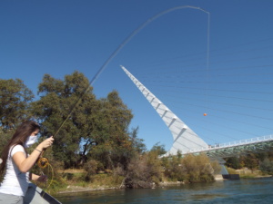 Maiya Best with Nathaniel Kyncy Sac River Northern California Fly Fishing